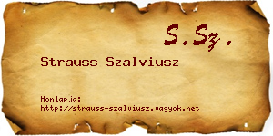 Strauss Szalviusz névjegykártya